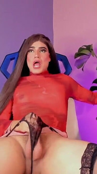 Wet Cock Inside Her Panty