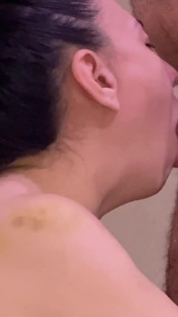 Stepdaughter Deepthroat and Swallow Cum