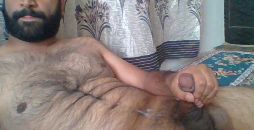 BibearXXX: Hot Cummm Load on My Hairy Belly While Moaning
