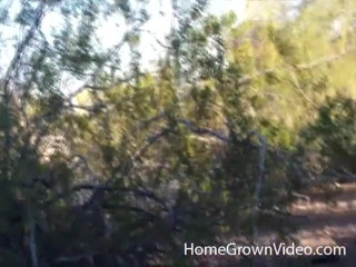 Homegrown Oral: Daisy sucking cock outdoors