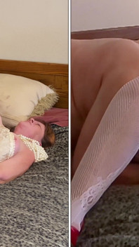 Babička Angel Červené boty Dildo Blacking, Lízání kundičky & Misionář šukání nebe 1 16 22