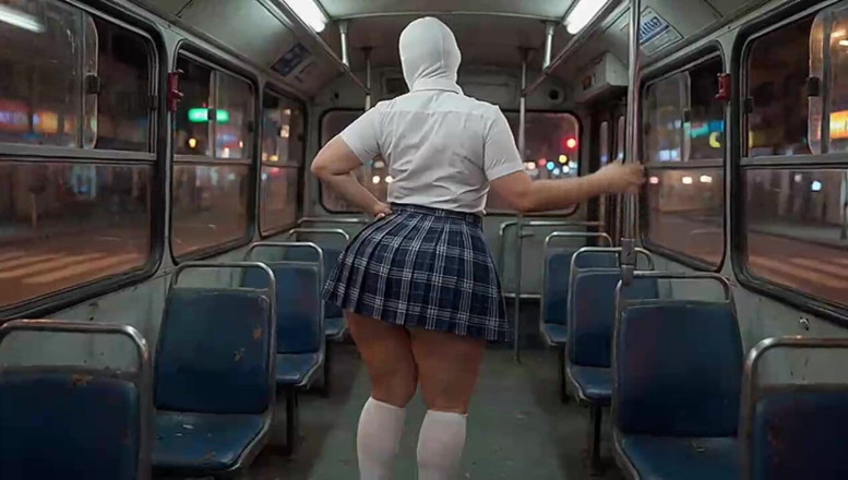 Xprohibidox1: Grandota chica universitaria enmascarada twerks gran culo en autobús por...