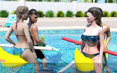 AWAM #32 Playing games in water get a cumshot