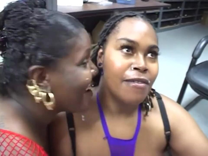 2 much love: Big boobs black chubby loves big white dick in mouth
