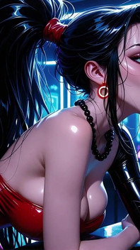 La scopata di cyberpunk di neon vixen - ai-generato