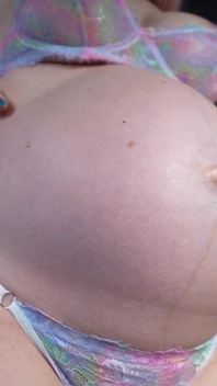 9 Month Pregnant Belly Is Hungry