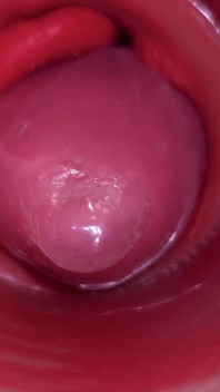 All'interno Di Una Camgirl Cervix POV Nella Vagina Con Un Grosso Cazzo Giocattolo