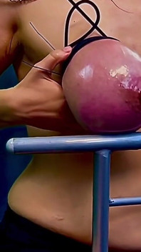 Huge Hucow Udders Tied and Whipped