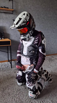 Horny Motocrosser Biker Pushes Himself to the Edge, Couldn't Help Himself, Finished 2 Times