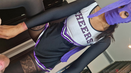 Nylon Xtreme: POV Julia Kate 1st Encasement Nylon Pompom Girl