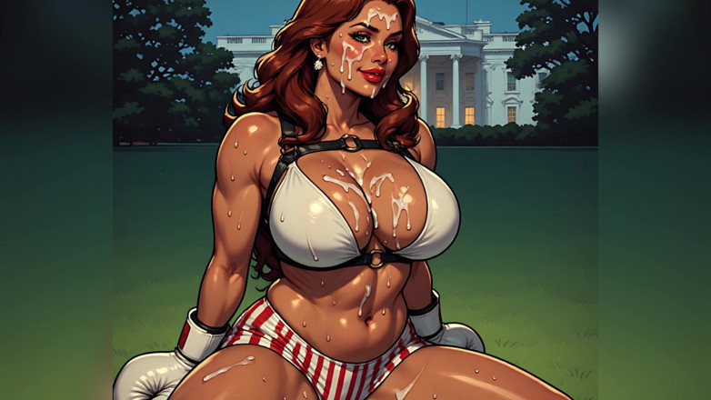 AI Porn: Big Tits Tanned Babes Covered in Cum Art