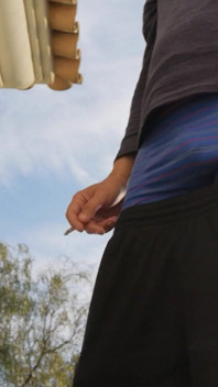 Hot Guy Caught Smoking and Sagging Outside (non-nude)