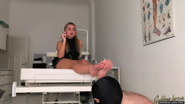 Goddess Lena: Smoking Domination: Lick My Heels &amp; Feet Clean - Ashtray, Spittoon &amp; Full...