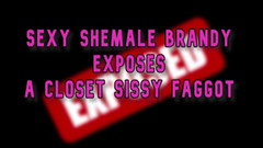 Campsissyboi: 性感人妖白兰迪在线暴露一个衣柜娘娘腔fag