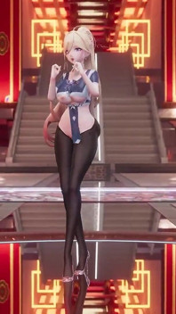 [mmd] calze nere erotiche marionette in uniforme