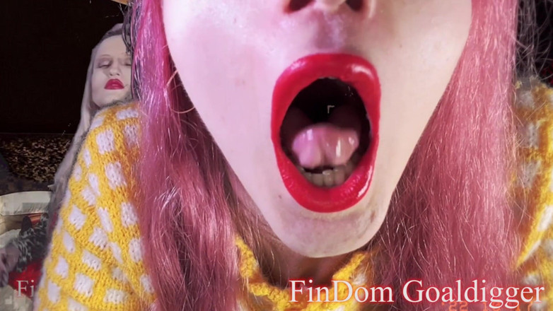 FinDom Goaldigger: Transformasi bibir besar oren