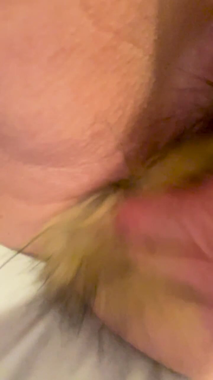 Mitchie: With the Foxtail Plug in the Ass