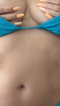 Lotion on Tight Body and Tits in a Bikini