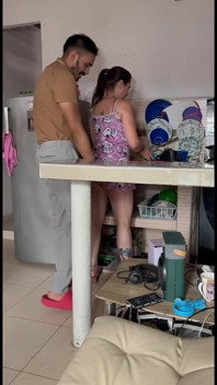 My Real Stepmom in the Mature Kitchen Masturbates I Penetrate Her Delicious