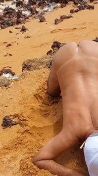 Ladysilva on the Beach I'm Already in Position Come and Put It in My Ass