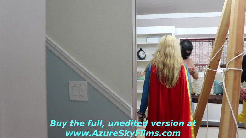 Azure Sky Films: Candy White « Supergirl Solo 1-1 » bondage en amazone, pipe, gorge profonde, sexe...