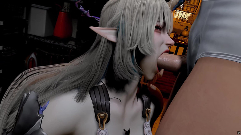 Why fuck so hard: 3D curvă excitată super model costum a fost futută atât...