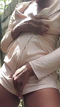 Outdoor Striptease Rubbing My Hairy Pussy Cumming Squirting Hard