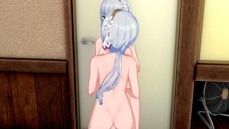 Oroka Conner: Two White Haired Beauties Touch and Pleasure Each Other - 3D Hentai
