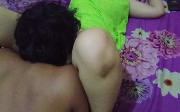 Licking the Fucking Maid’s Pussy and Inserting My Tongue in It