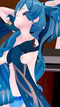 Genshin Impact Keqing se déshabille, danse et sexe nu MMD, 3D, couleur de cheveux bleus Modifier Smixix