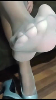 Nylon Feet Sniffing Jerk off Instructions.