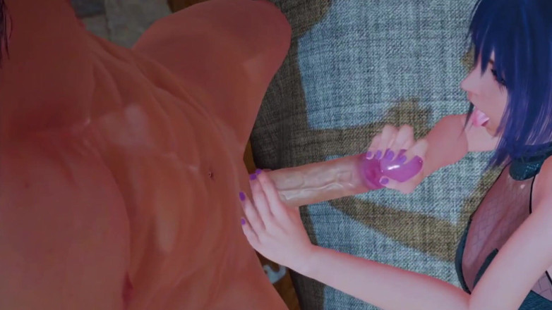 Wraith ward: Heißes Japanisches Mädchen Mit Blauhaarigen Kann Großen Schwanz Richtig Behandeln: 3D-hentai