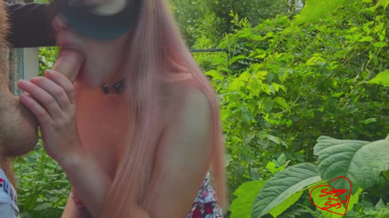 SOboyandSOgirl: Pussy loves to suck cock in the garden - SOboyandSOgirl