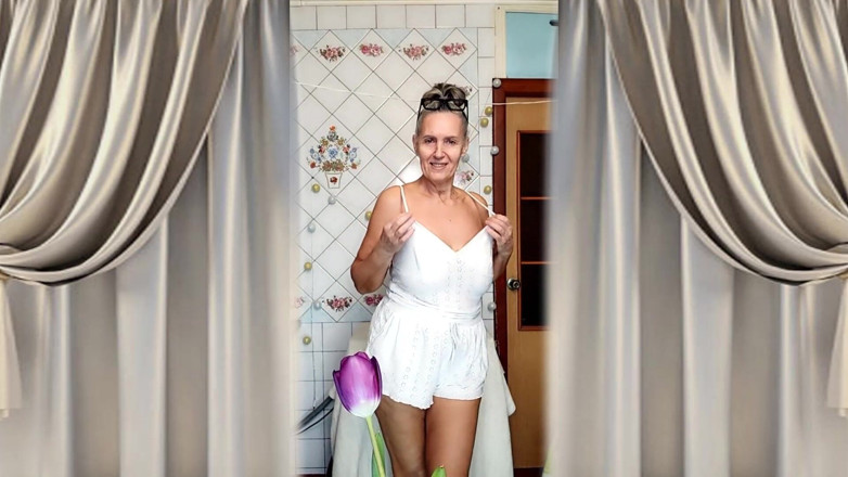 Lukerya: Hot Mature Lukerya Twerks Her Ass in White Shorts in...