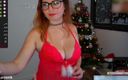 Veronika Vonk: Chritsmas la camgirl avec les gros jouets du père Noël...