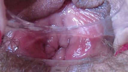 Cuteblonde666: Mokrá vagina kundička po orgasmu, extrémně zblízka