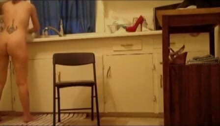 Solo Austria: Amateur Blonde Loves to Masturbate in the Kitchen
