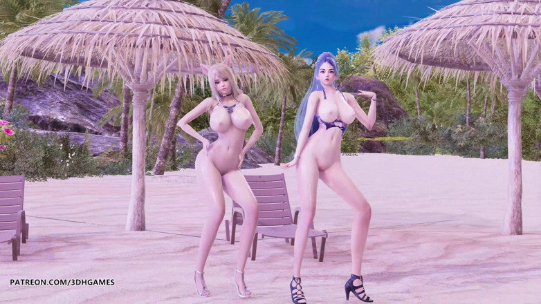 3D-Hentai Games: [MMD] Girl's Generation - Holiday Ahri Kaisa hot nude dance league...