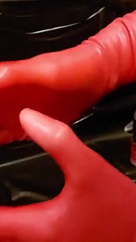 Today Is It Red / Red Latex Gloves