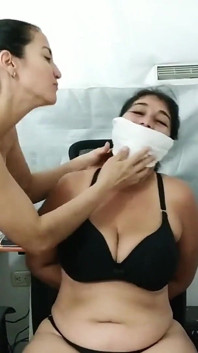 Friday Night Bondage Fun with Stepmom and Her Kinky BBW Friend