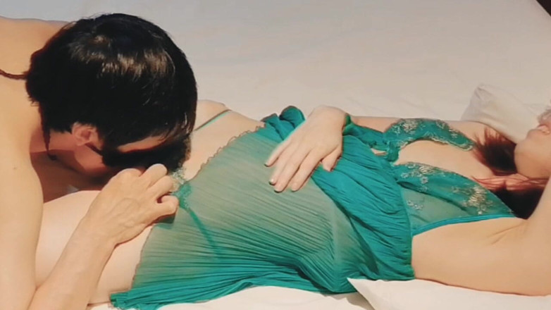 kawasakiBK: A Slender and Cute Married Woman in Sexy Green Lingerie...