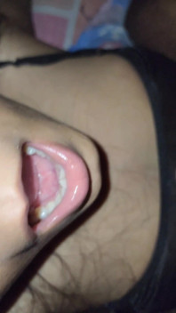 Beautiful Indian GF Huge Cum on Her Mouth in Her 21st Birthday