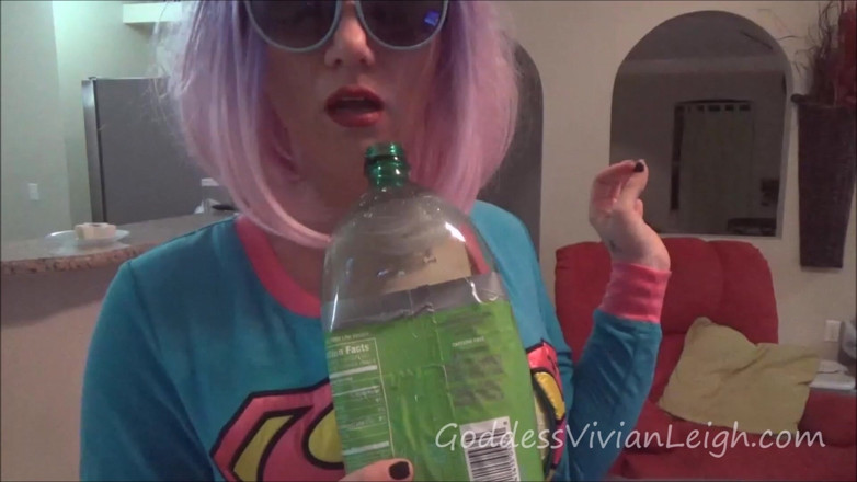 Goddess Vivian Leigh: Super Girl Burps and Chugs