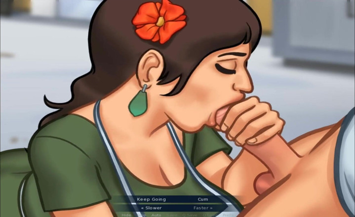Hentai World: Summertime saga hard suck pizza lady