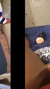 Stroking My BBC Hands Free Cumming Compilation