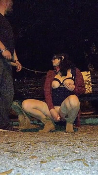 Controlled and Leashed in Leggings & High Boots