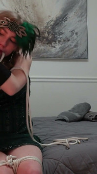 Stella Elle's Roaring '20s Self-bondage Seduction - POV Captive Fantasy Awaits!