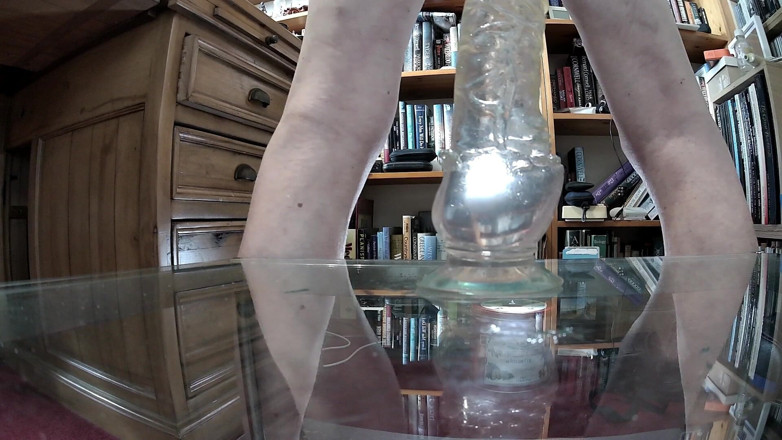 bigears: Enjoying Transparent Cock Dildo