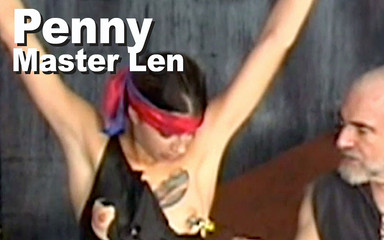 Picticon bondage and fetish: L Penny & Master Len Bdsm bičovaná a ostříhaná elektrickým proudem
