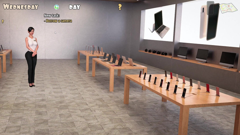 Gaming vision: Mi linda compañera de cuarto 2 jugando con escena de sexo -...